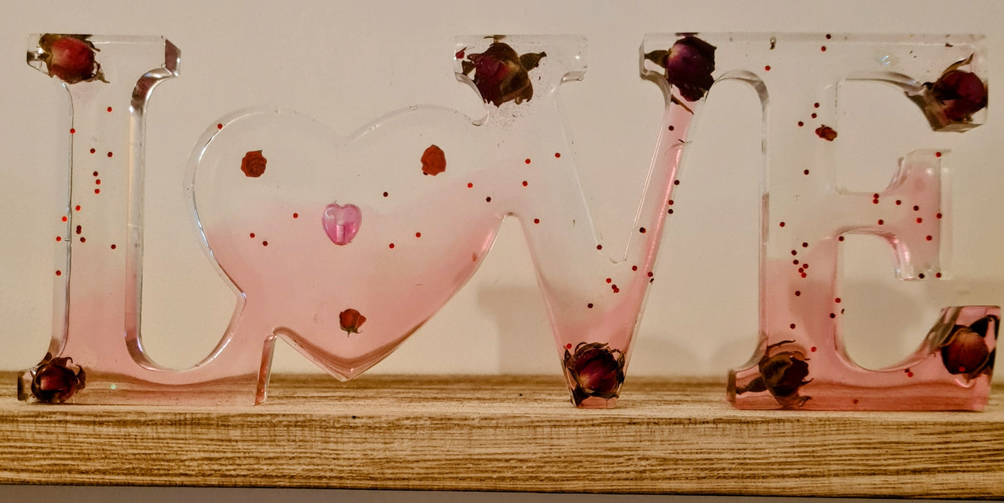 Handmade Love Flower Freestanding sign