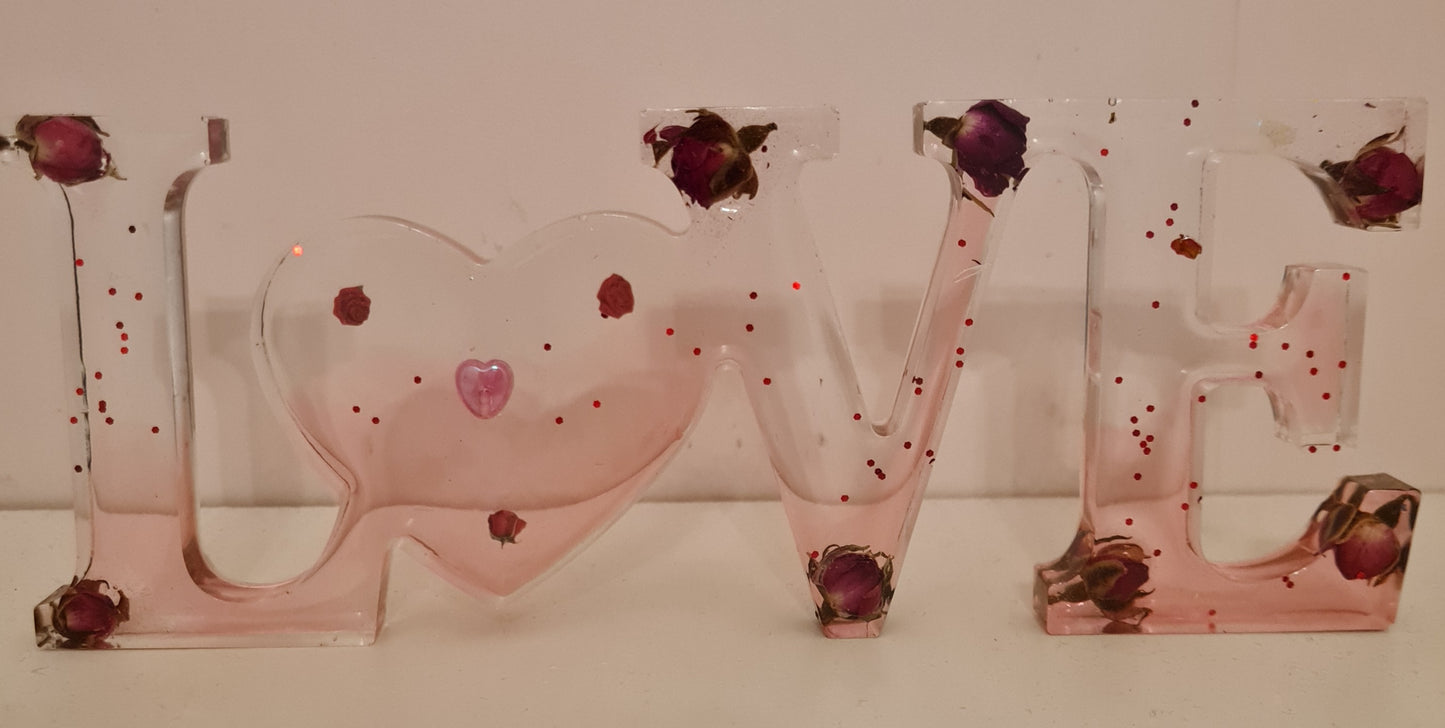 Handmade Love Flower Freestanding sign