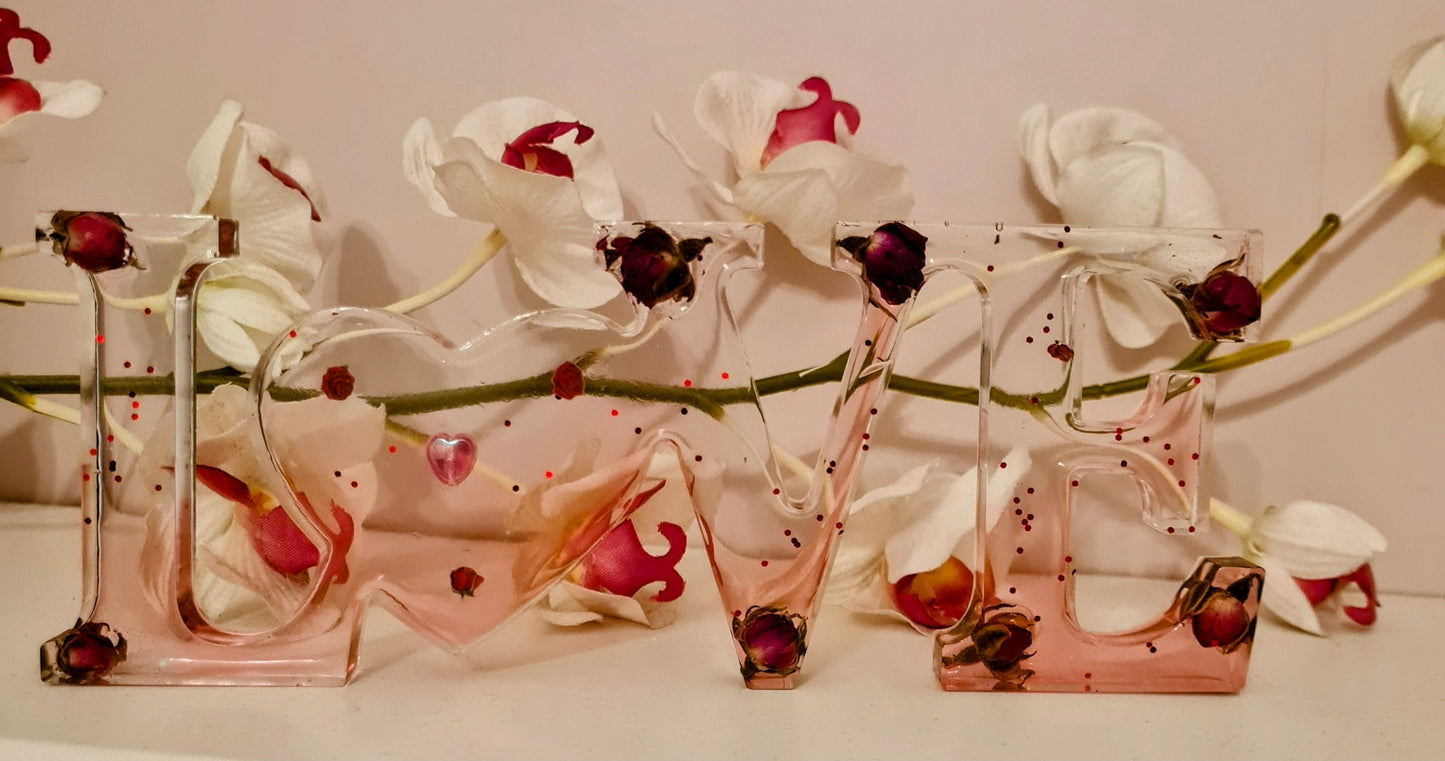 Handmade Love Flower Freestanding sign