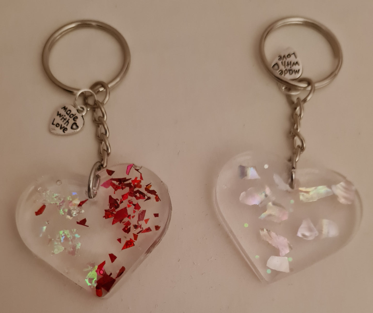 Sparkle Heart Keyrings