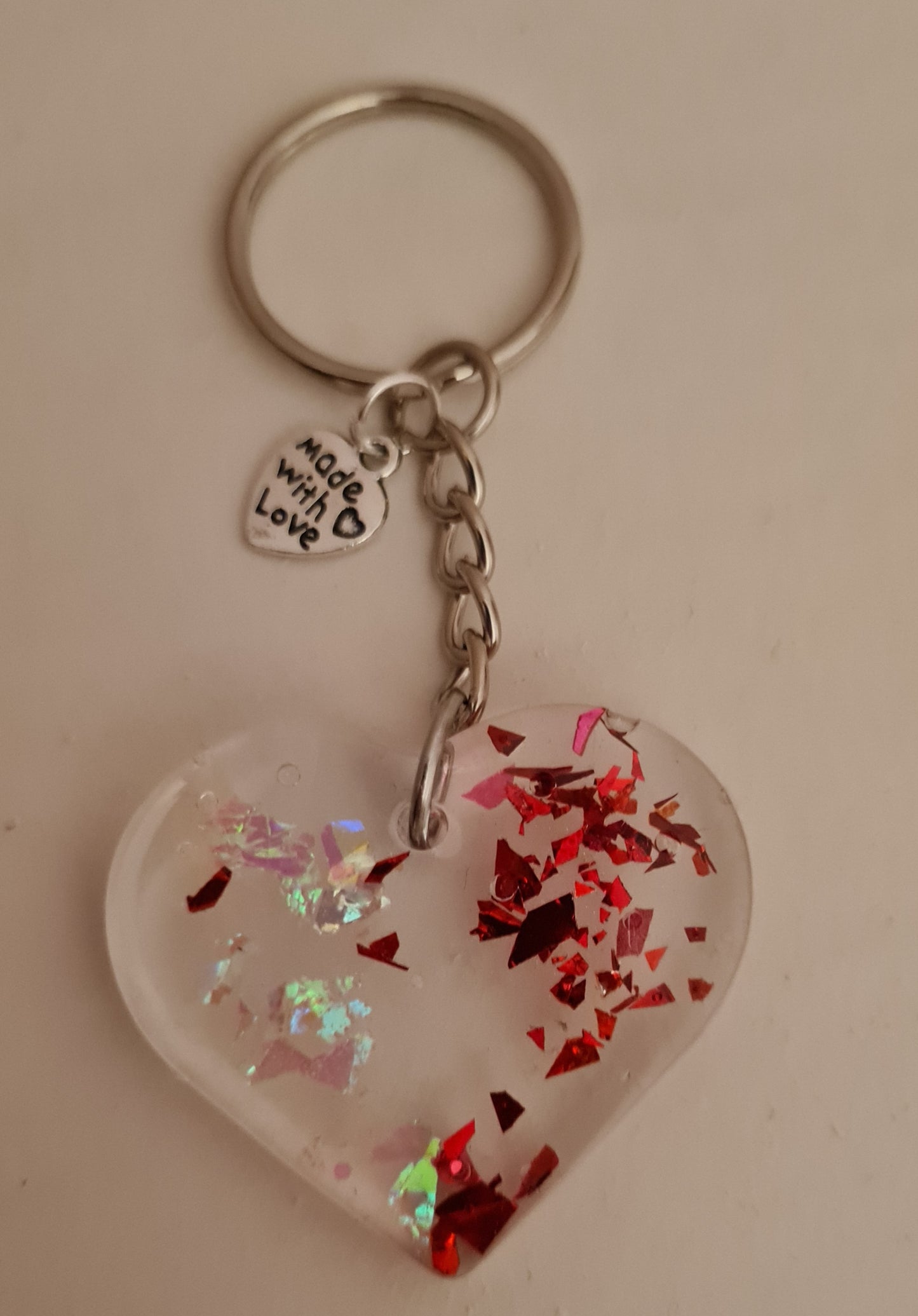 Sparkle Heart Keyrings