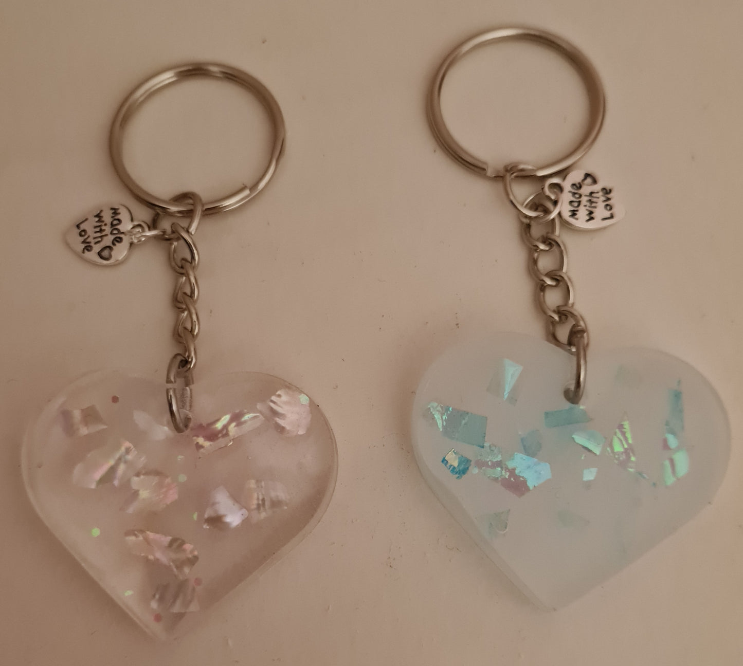 Sparkle Heart Keyrings
