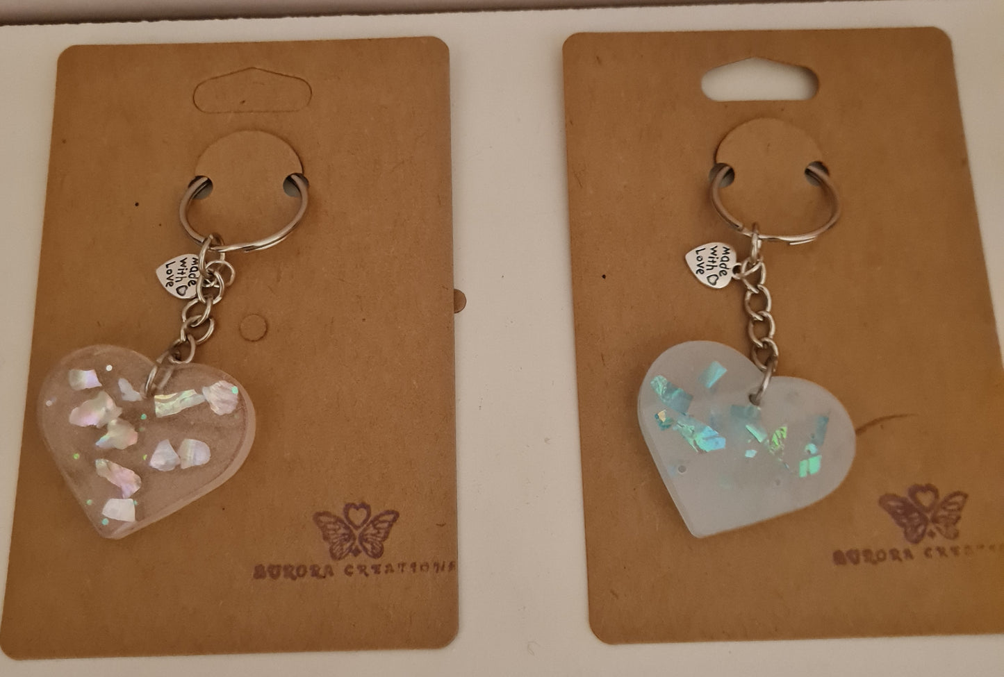 Sparkle Heart Keyrings
