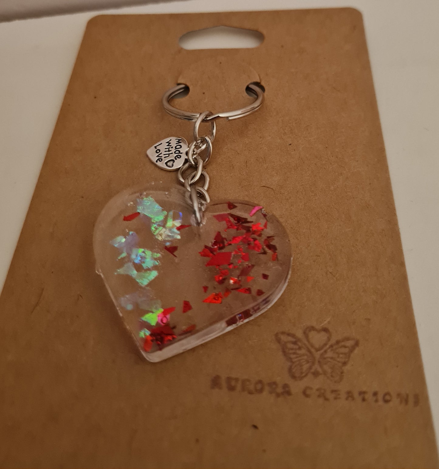 Sparkle Heart Keyrings