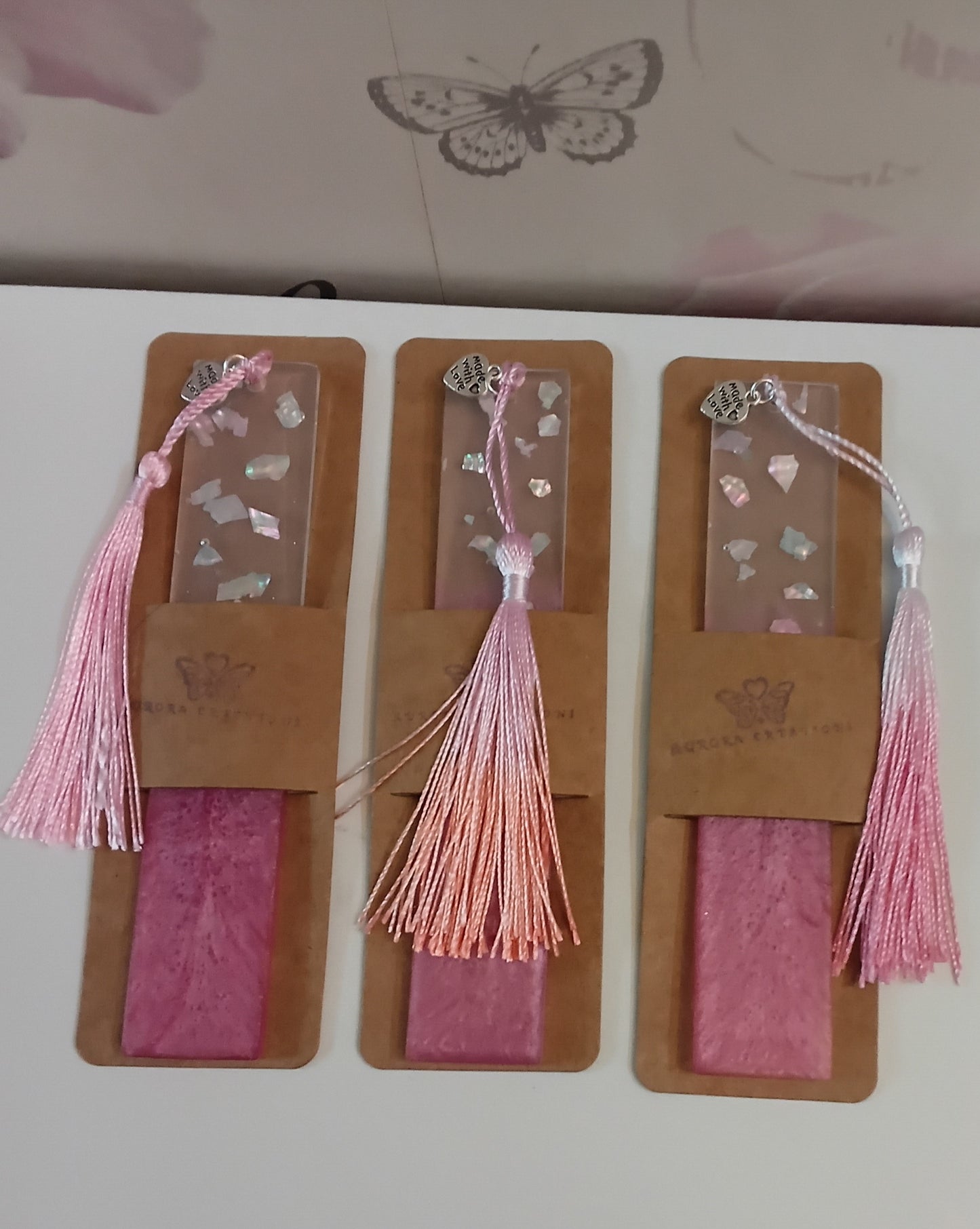 Sparkle Pink Bookmark & Keyring Sets