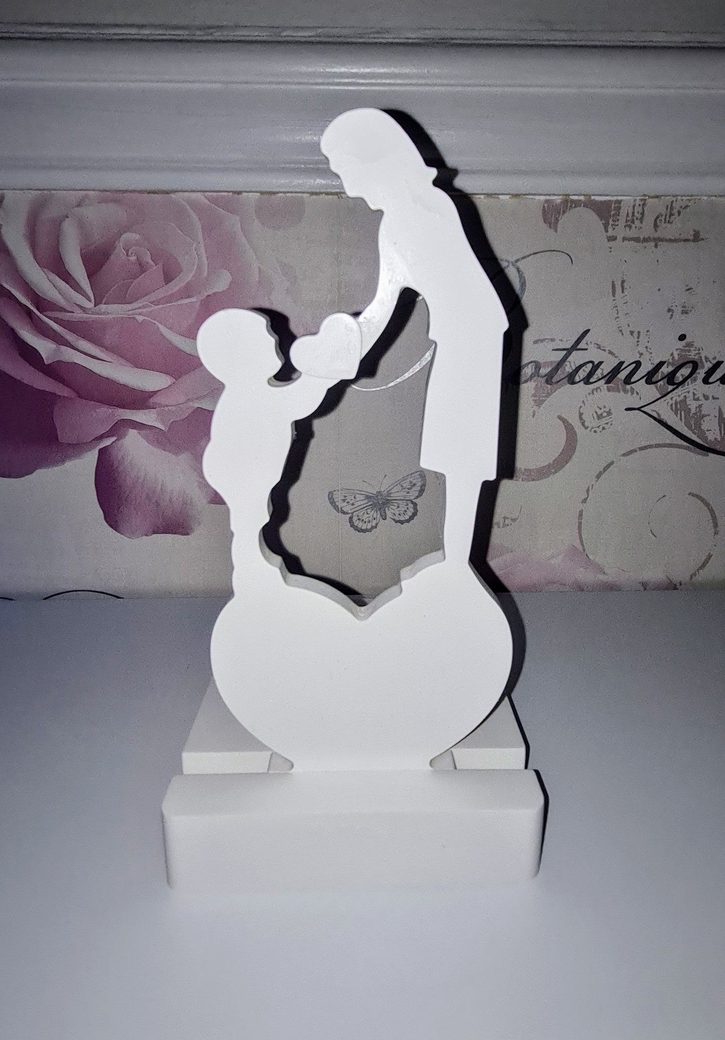 Handmade Mum with Child Tealight Holder