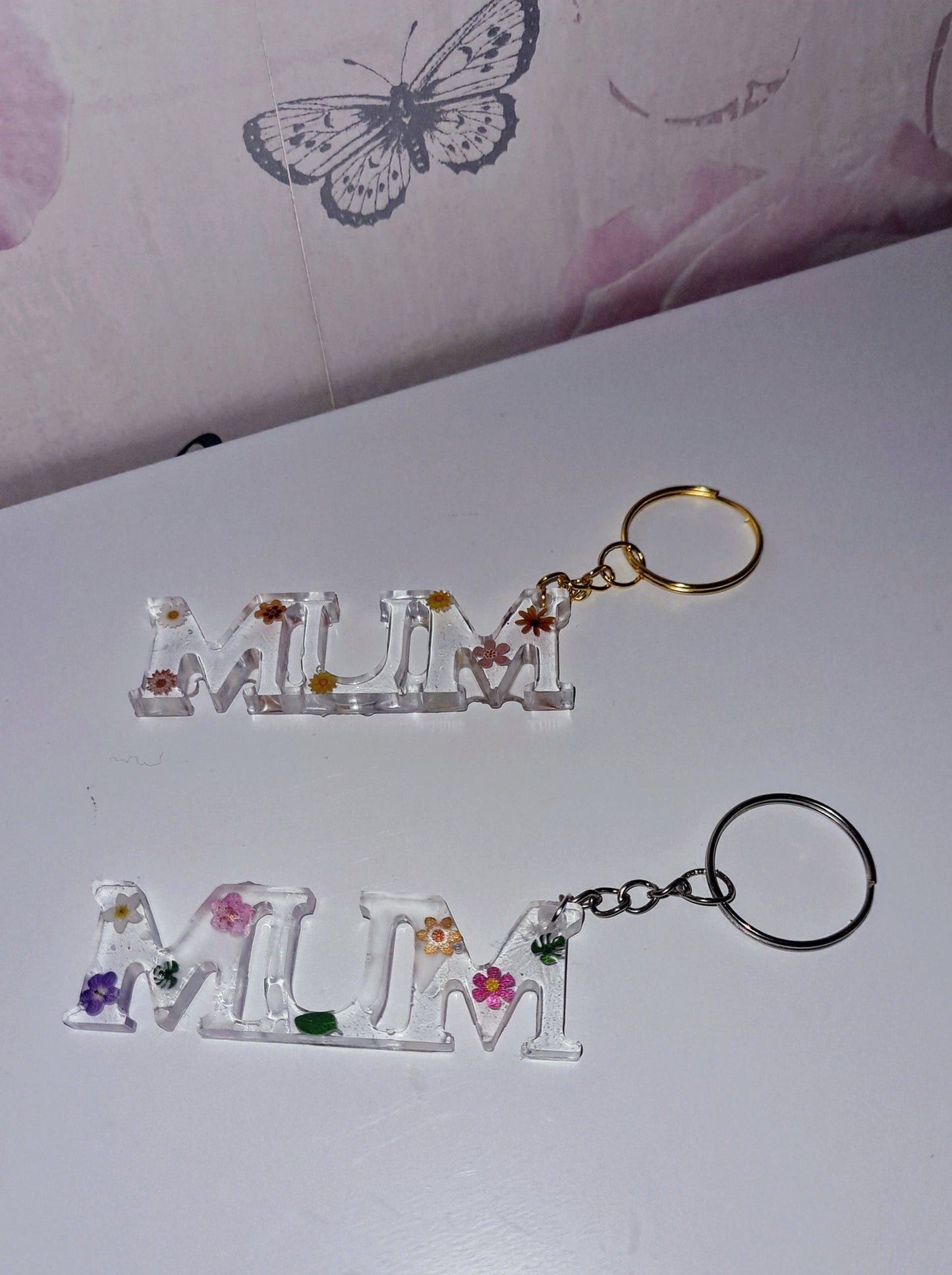 MUM Flower Keyrings