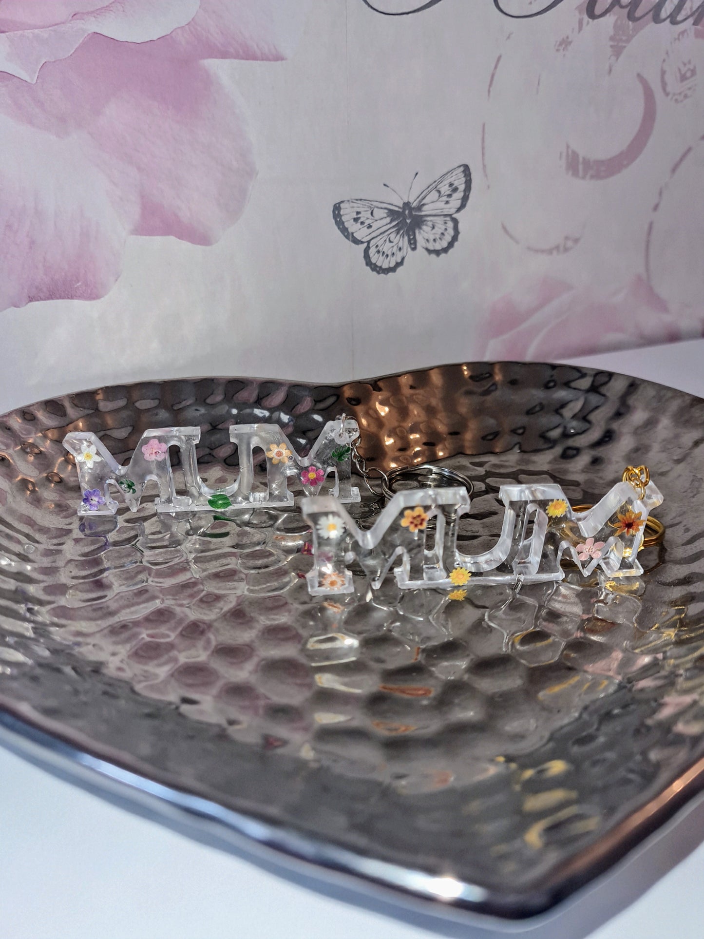 MUM Flower Keyrings