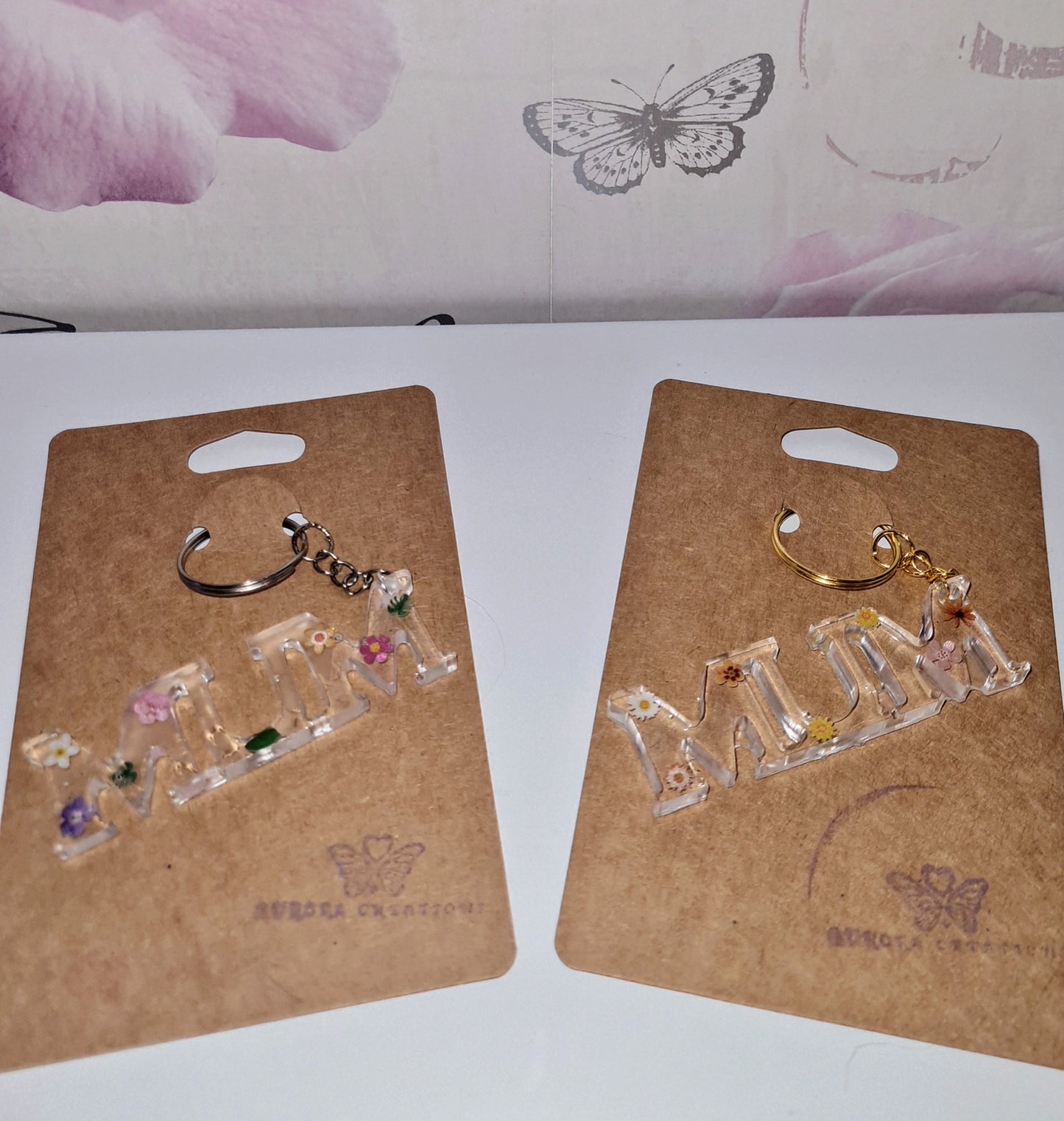 MUM Flower Keyrings