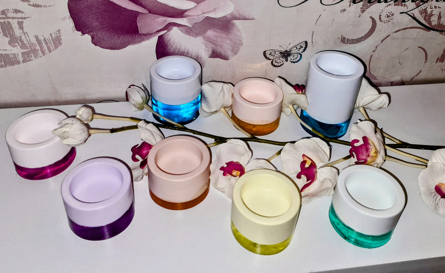 Small Mixed Resin Tealight Holders