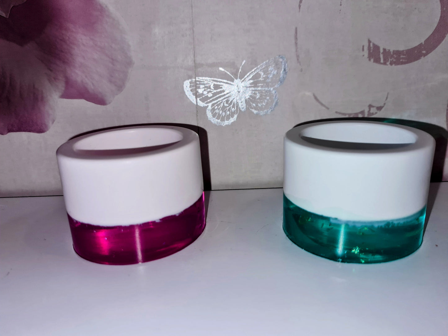 Small Mixed Resin Tealight Holders
