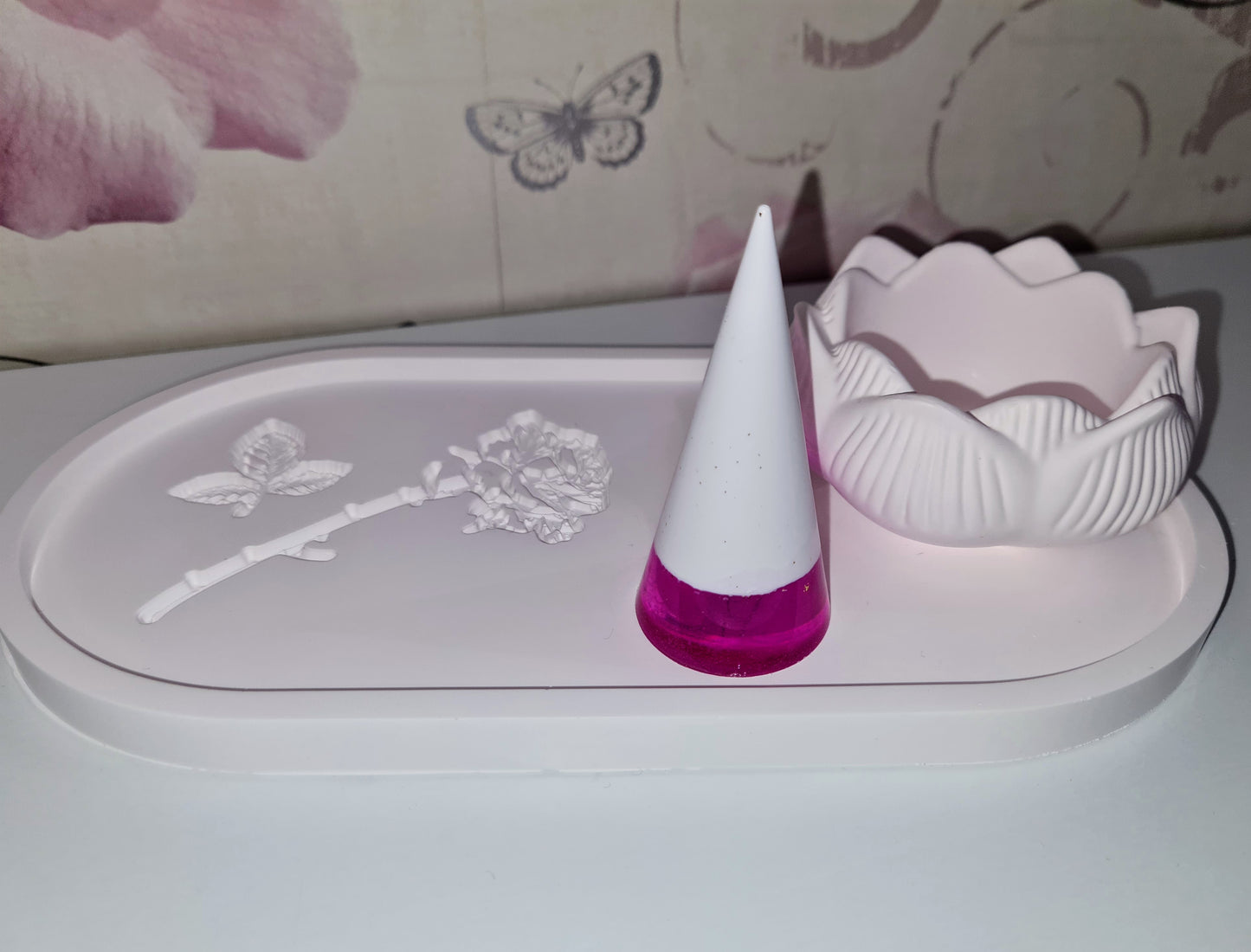 Rose Tray Trinket Set