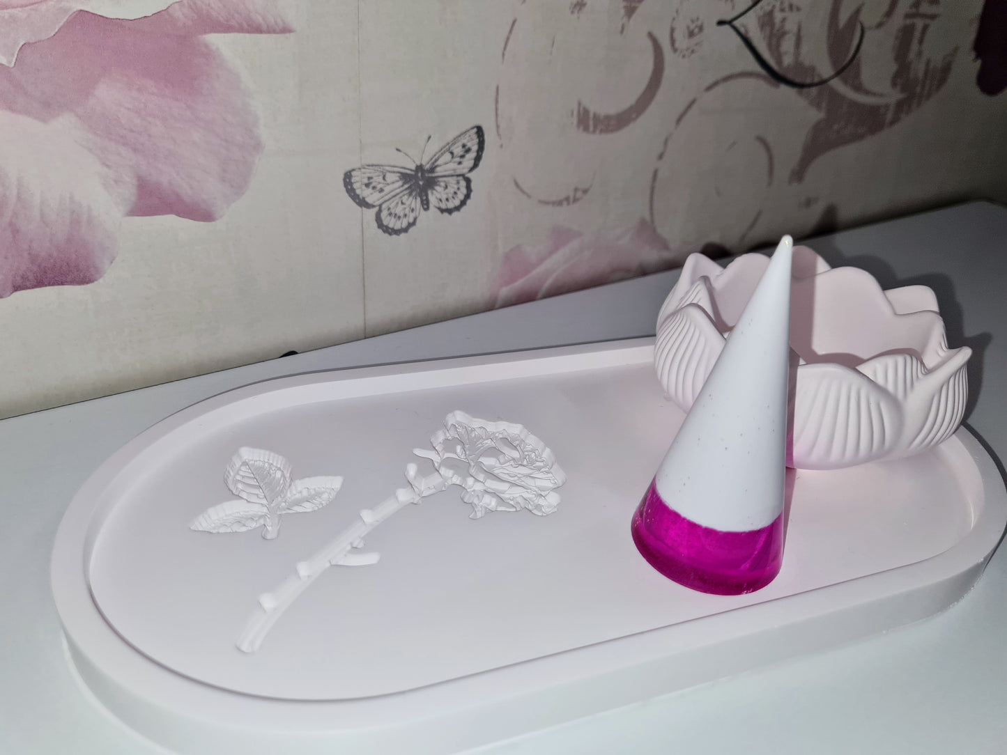 Rose Tray Trinket Set