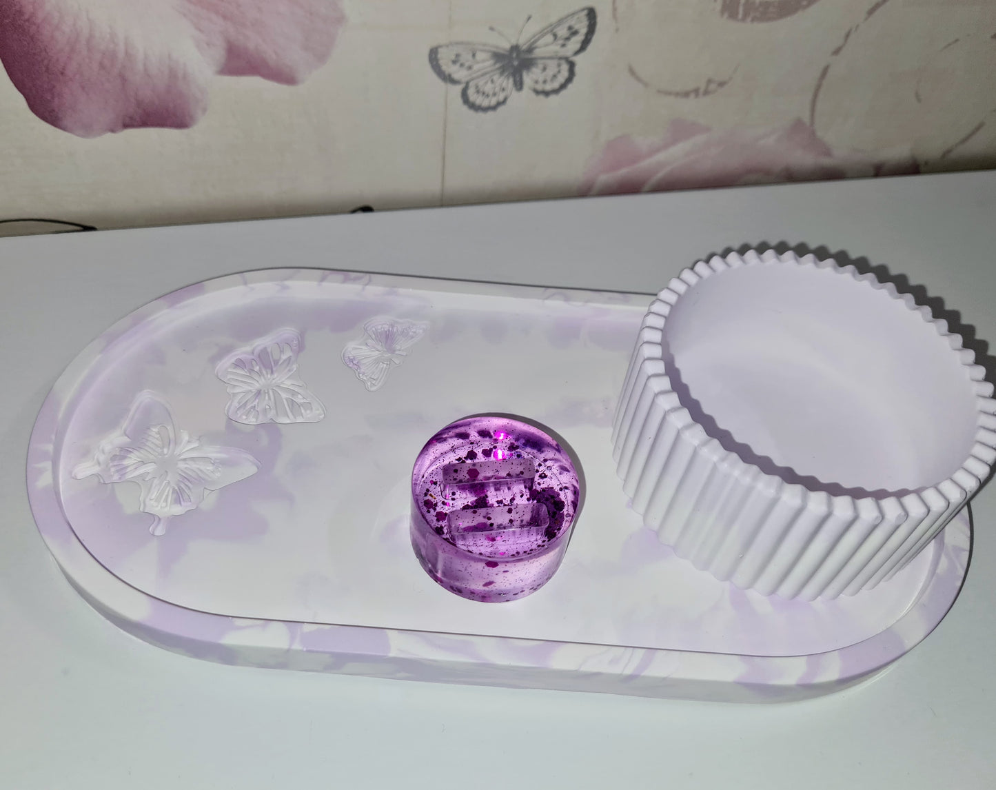 Butterfly Tray Trinket Set