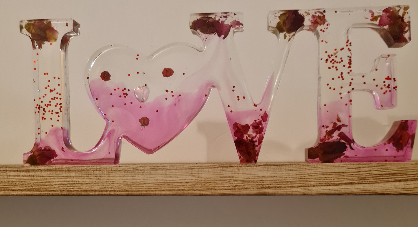 Handmade Love Flower Freestanding sign