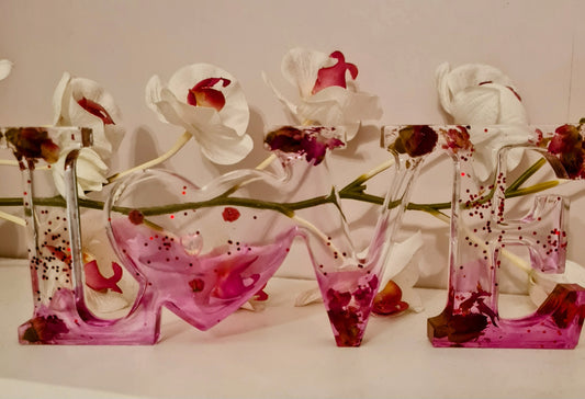 Handmade Love Flower Freestanding sign