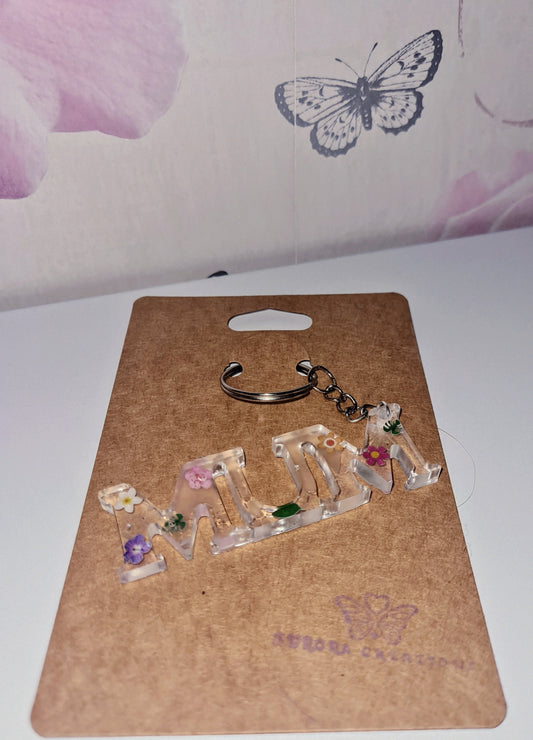 MUM Flower Keyrings