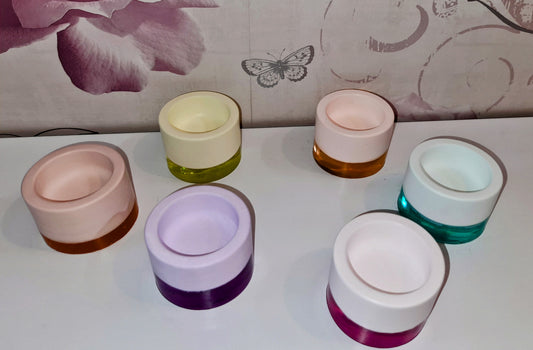 Small Mixed Resin Tealight Holders