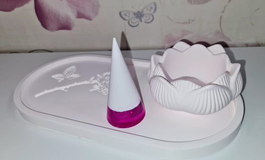 Rose Tray Trinket Set